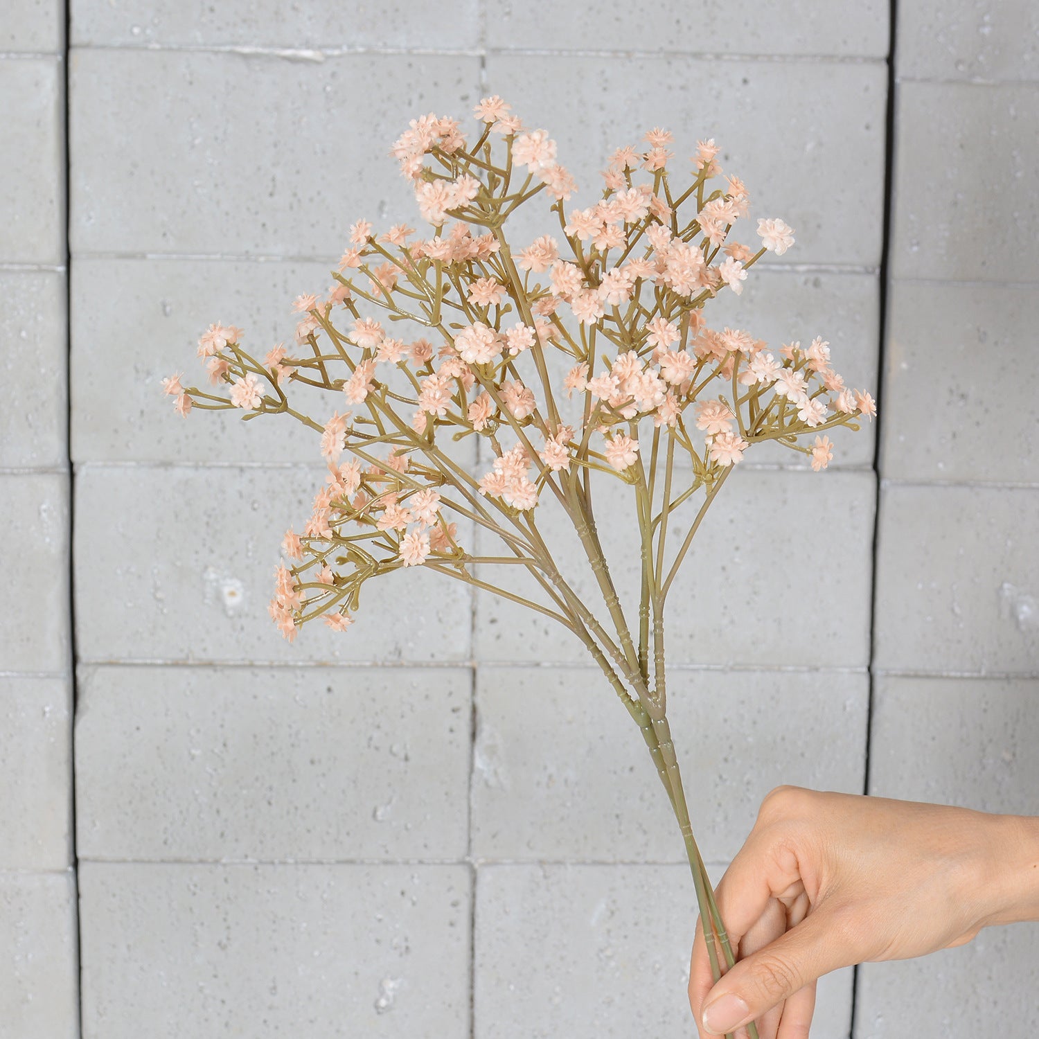 Schleierkraut Künstlich 3er Set, 52 cm Kunstblumen in Herbstfarben, Na – kunstblumenshop