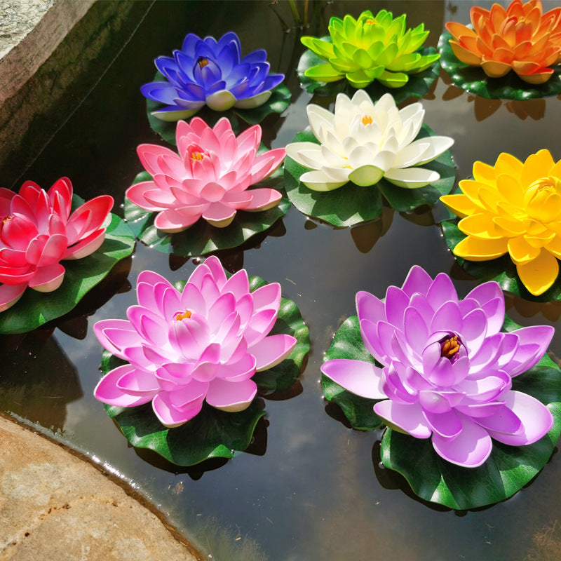 Künstliche schwimmende Seerosen & Lotusblüten – Wasserlilien, Teichdek – kunstblumenshop