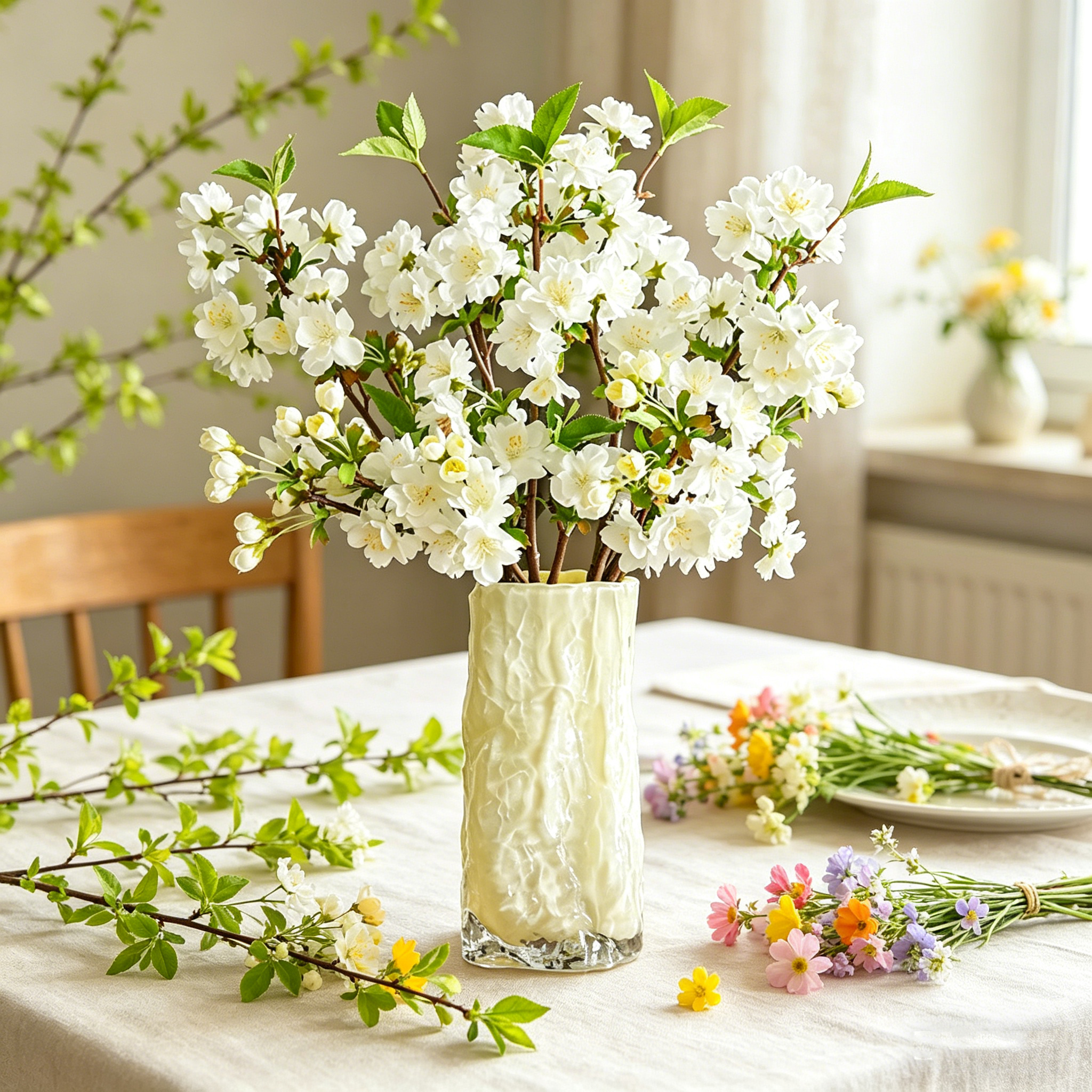 3er Set Künstliche Kirschblütenzweige (49 cm) – Frühlingsdeko für Zuha – kunstblumenshop