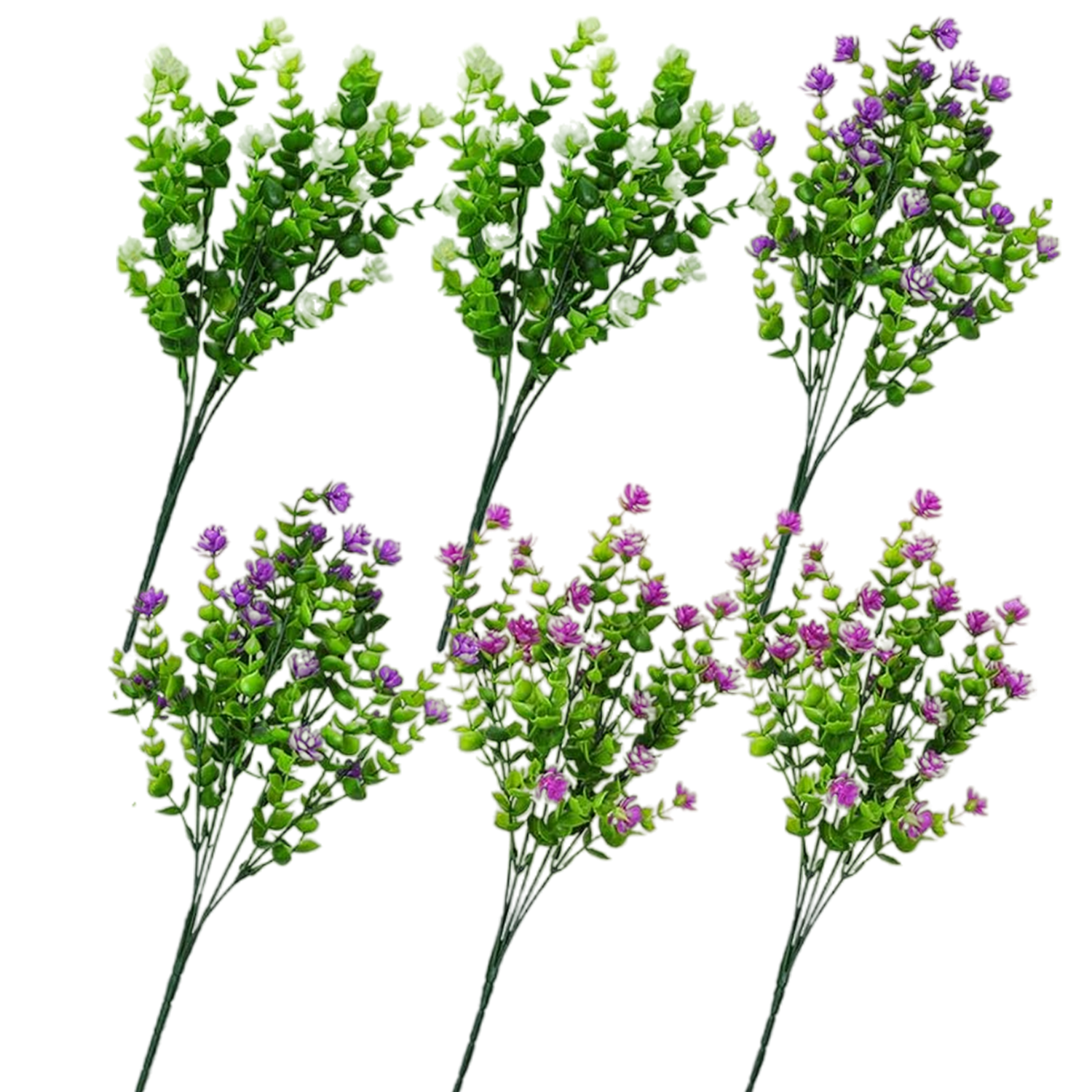 35cm 6 Bündel Künstliche Blumen Balkon Kunstblumen Wetterfest Kunstpflanzen Außen Blumenstrauß Pflanzen UV-beständig Balkonpflanzen wie echt für Balkonkasten Innen Außenbereich Outdoor