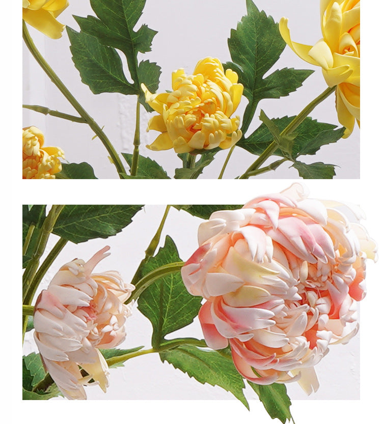 70 cm hohe künstliche Krabbenklau-Chrysantheme mit hochwertigem Berührungsgefühl für Home-Wedding-Dekoration