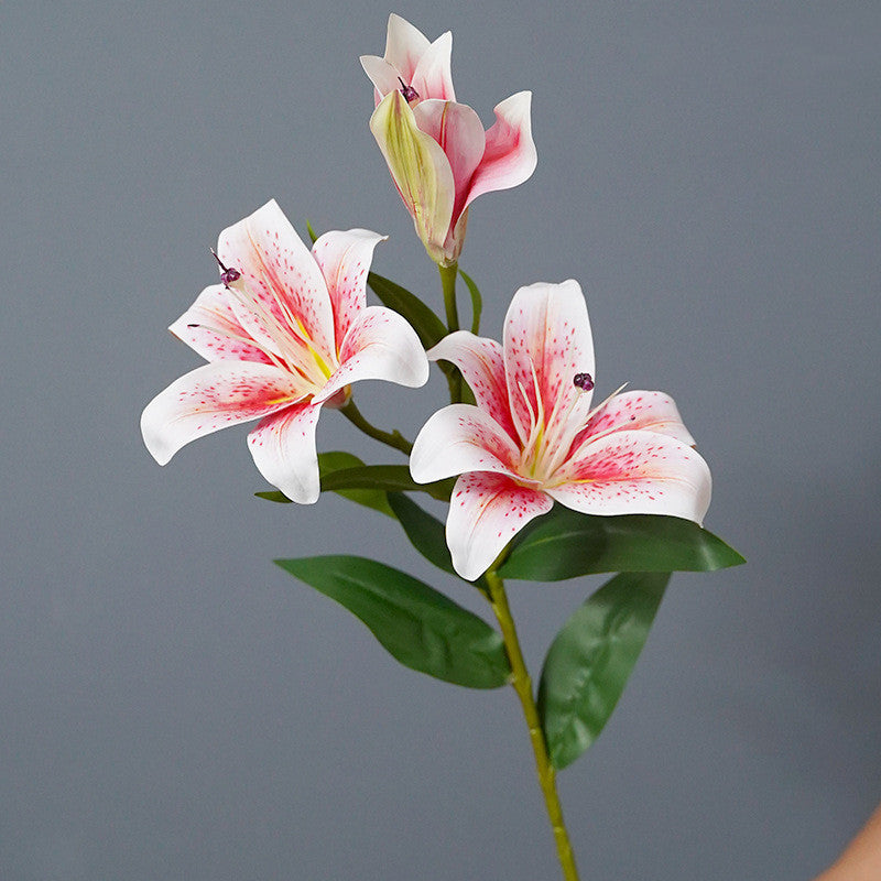 72 cm künstliche Tigerlilien mit echtem Touch – Blumenstrauß aus künstlichen Blumen, Tischzentren-Arrangements für Hochzeiten, zu Hause, Parties, Gärten und Büros als Dekoration