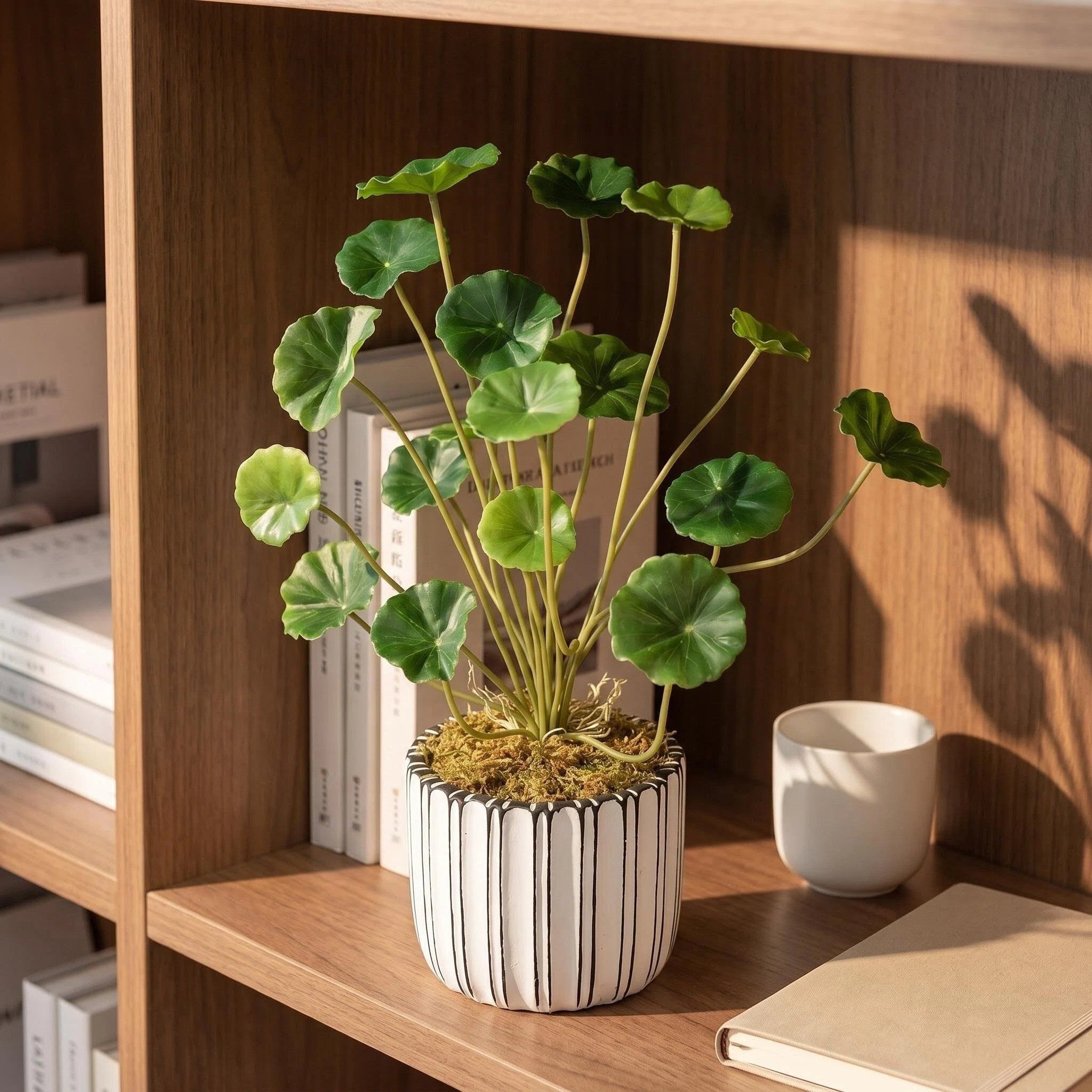 Künstliche Ufopflanze Copper Künstliche Pflanze – Grüne Nabelblatt-Pfl – kunstblumenshop