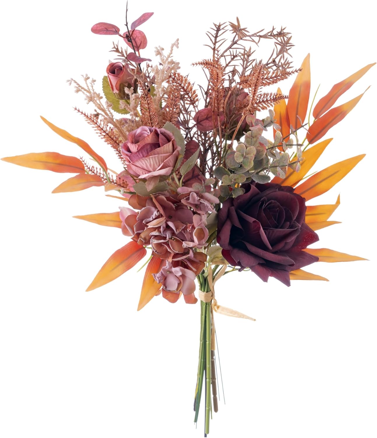 Premium Kunstblumenstrauß aus Seide – Natürlich Aussehende Florale Deko-Ideen für Hochzeitsdekoration, Wohnzimmer & Büroarrangements | Wetterfest & Langlebig