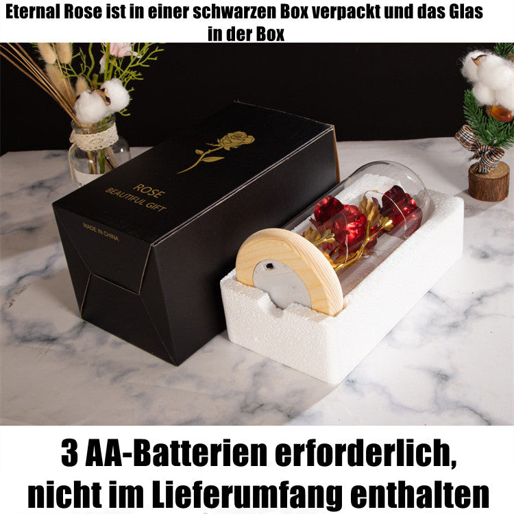 Ewige Rose für Frauen, Ewige Rose im Glas Überraschung für Mama, Die Schöne und das Biest Roses, Hochzeitstag Überraschung für Frauen, Rote Galaxie Rosen für Sie, Freundin