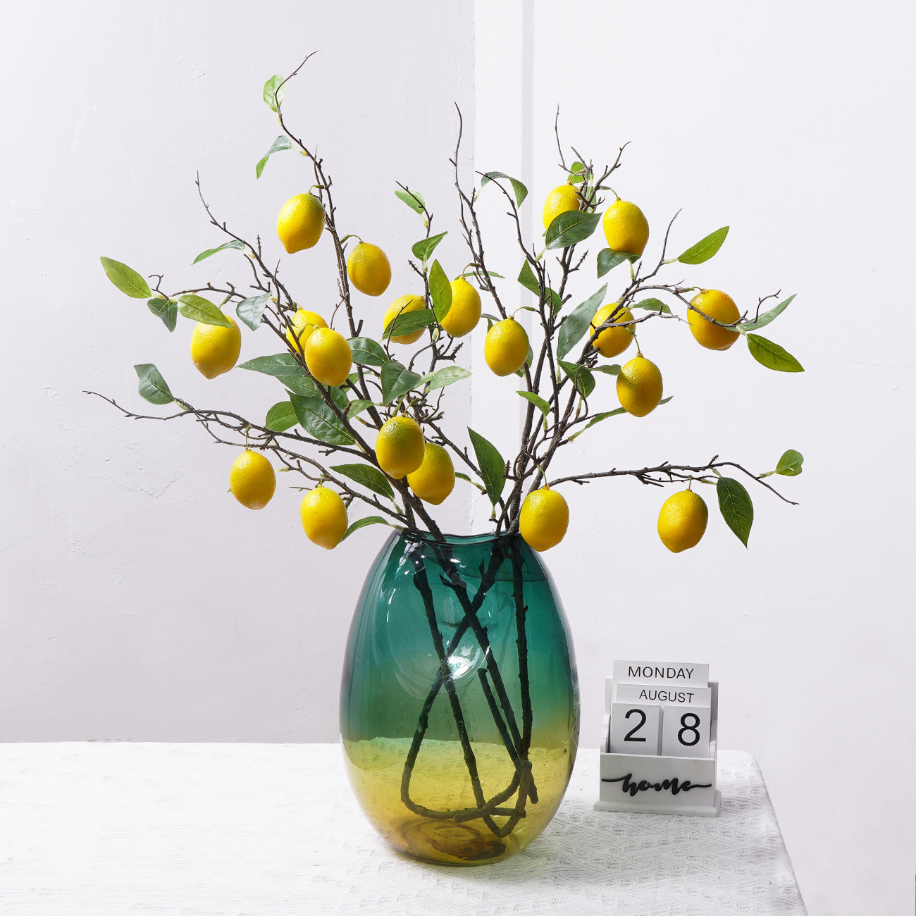 95 cm hohe künstliche Zitronen-Äste | Perfekt für Oktoberfest & Hausdekoration