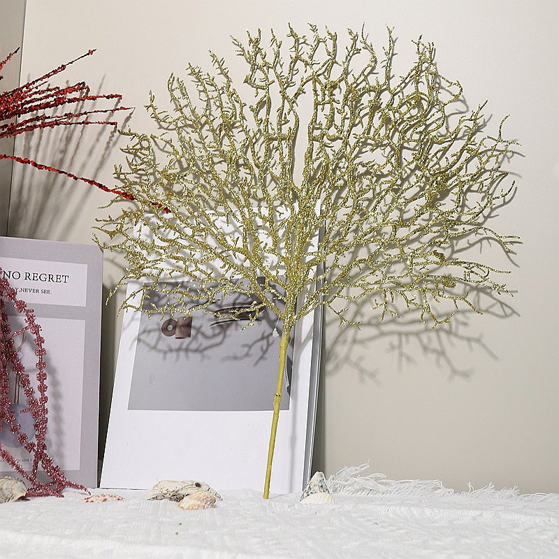 50 cm Goldene geformte Geweihzweige & Manzanita-Zweige für Festivalsdekoration