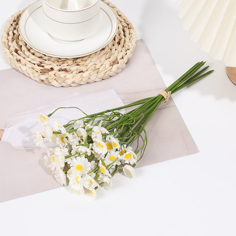 Großhandel 27cm 1 Bündel künstliche Gänseblümchen für DIY-Projekte Künstliche Marguerite Blumen