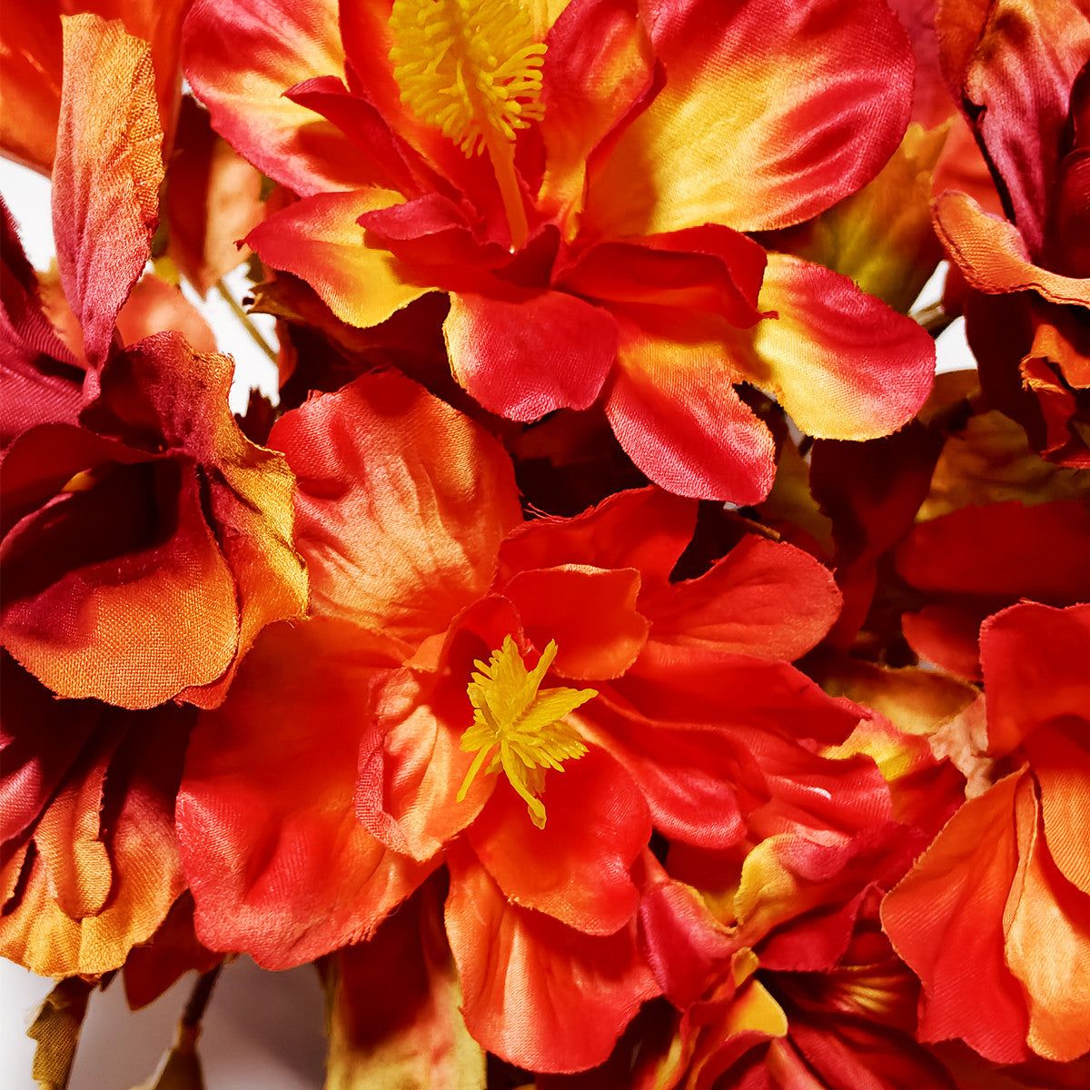 35cm Herbst-Hibiskus mit schwarzem Topf – UV-beständige Blumen für Außenbereichsdekoration