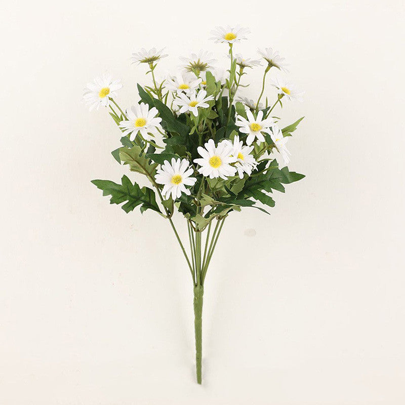 35cm Künstlicher Gänseblümchen-Strauch-Bukett – UV-beständige Künstliche Marguerite Blumen – Künstliche Blumen für Vorplatz, Garten, Terrasse, Pflanztopf und Heimdekoration