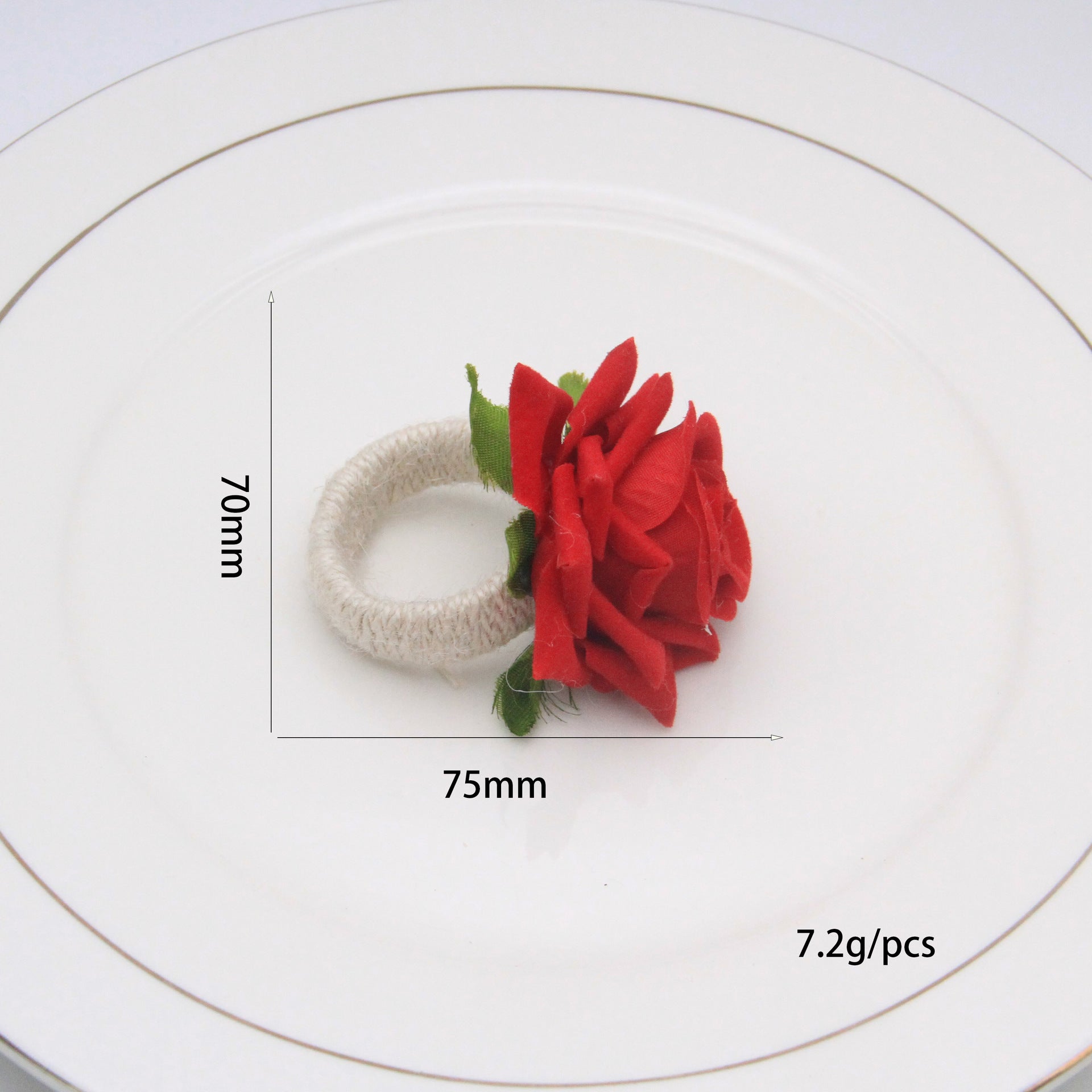 Künstliche Rosen-Serviettenringhalter für Weihnachten, Hochzeiten, Valentinstag, Party sowie tägliche Haushalts- und Tischdekoration