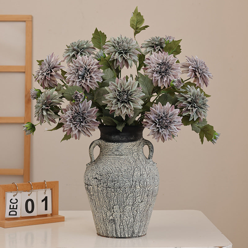 66 cm künstliche Dahlien in vintage Herbstfarben