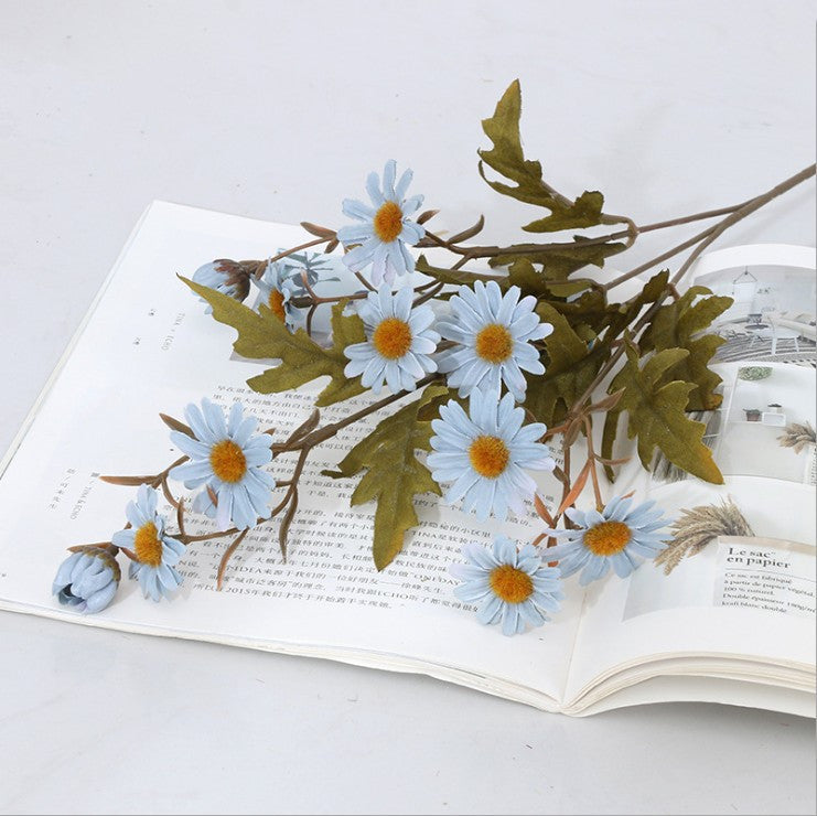 6 Bündel 56cm Herbst- und Winterfarben Gänseblümchen Kunstblumen Künstliche Marguerite Blumen wie Echt