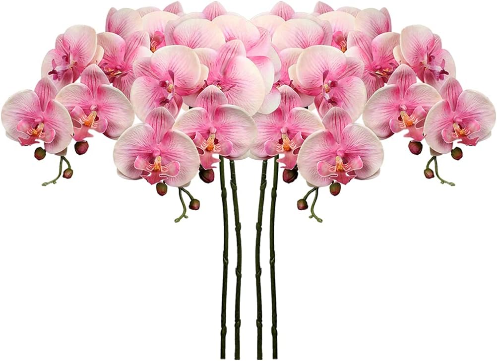 9-Blütige Orchideen-Kunstblumen – 87 cm Realistische Zimmerpflanze mit Drahtstielen für Indoor-Deko & Bürogestaltung | UV-Beständig & Pflegeleicht