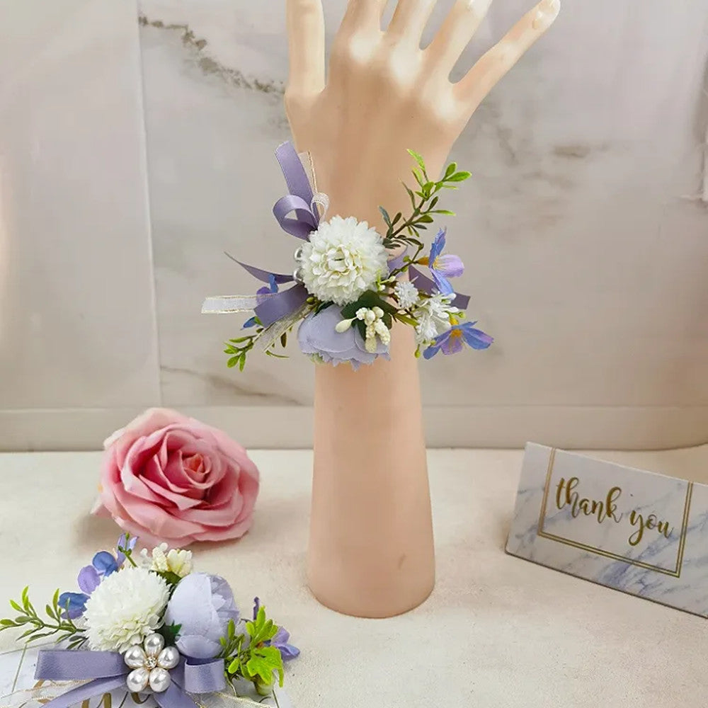 Künstliche Pfingstrose-Chrysanthemen-Corsage- und Boutonniere-Set für Hochzeiten