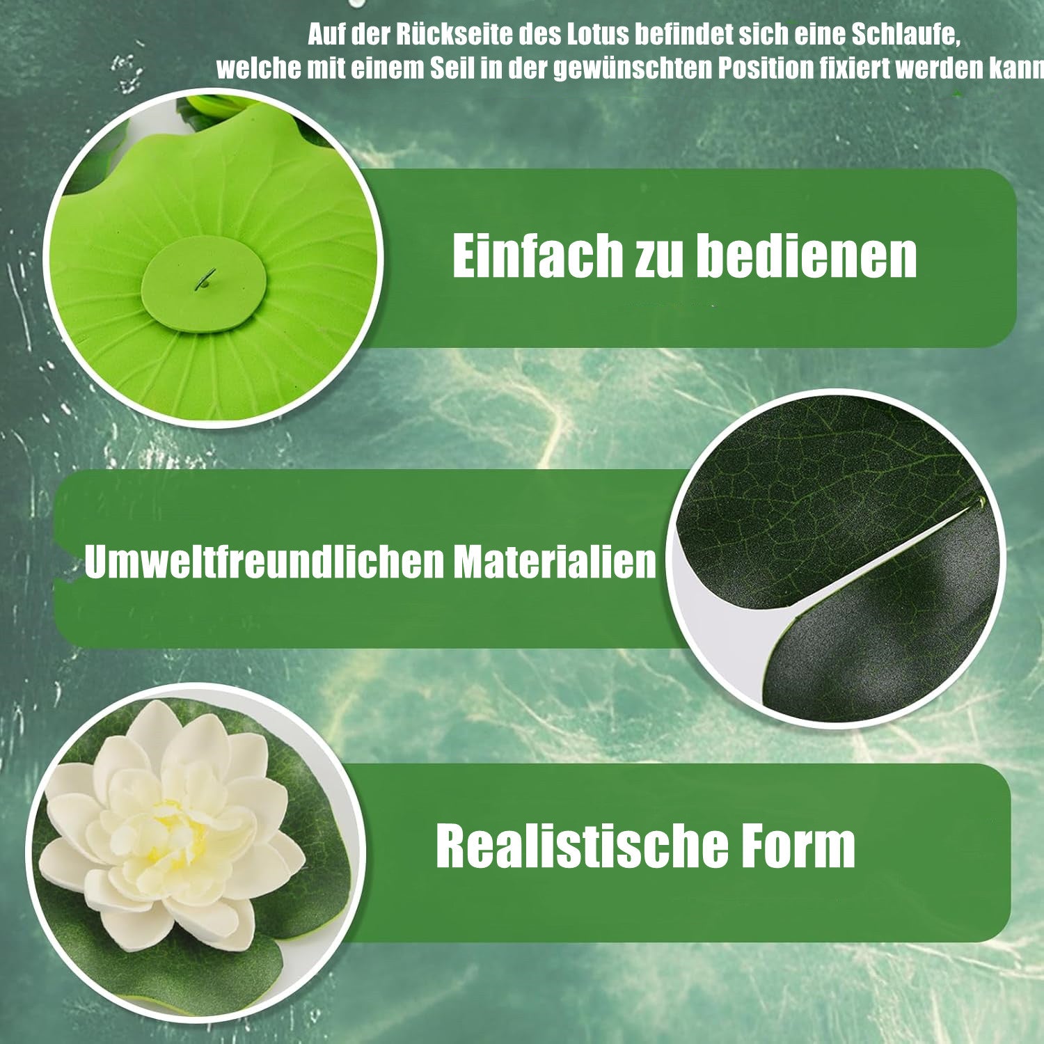 Großhandel 18cm Künstliche Seerosen Schwimmende TeichDekoratio Teichdekoration Kunstblumen