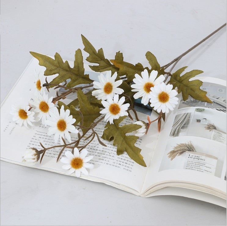 6 Bündel 56cm Herbst- und Winterfarben Gänseblümchen Kunstblumen Künstliche Marguerite Blumen wie Echt