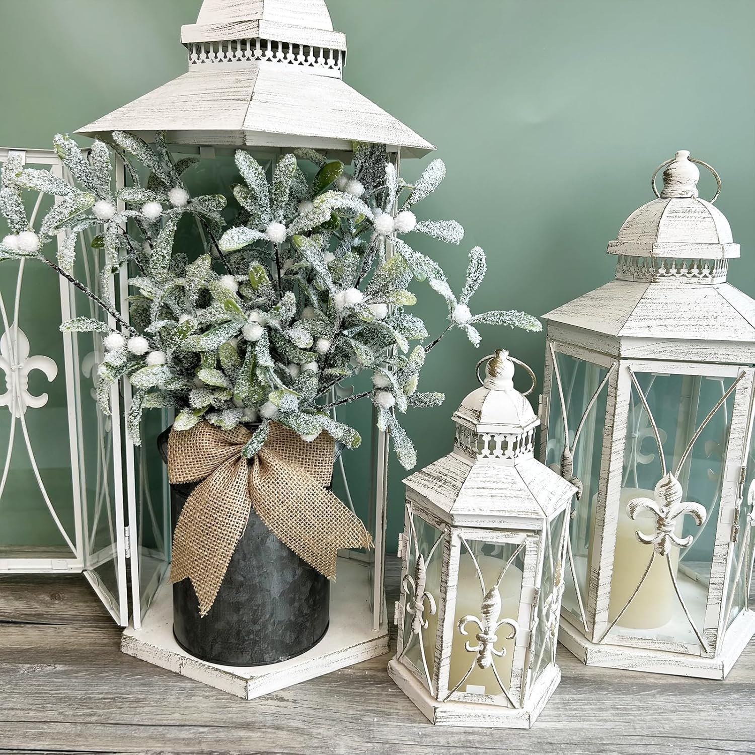6pcs 32 cm Weihnachtliche Blumenstiele und -spitzen