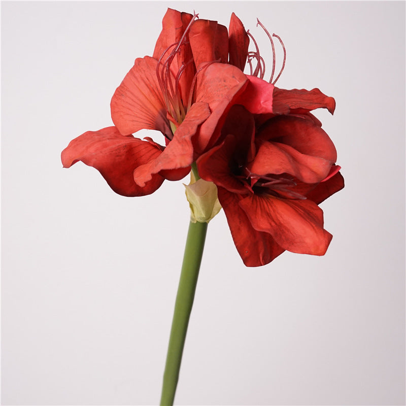 74 cm Weihnachts-Amaryllis mit Real Touch künstliche Christblume für festliche Dekoration
