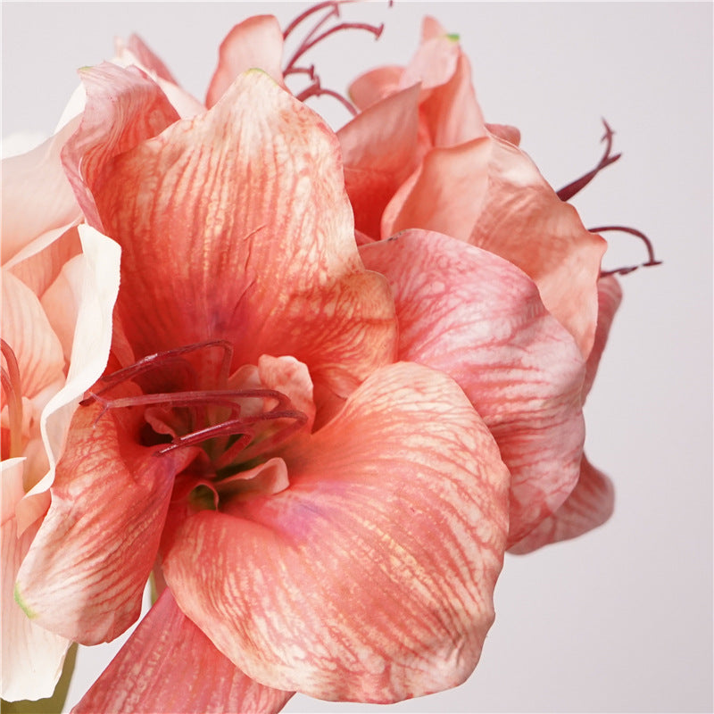 74 cm Weihnachts-Amaryllis mit Real Touch künstliche Christblume für festliche Dekoration
