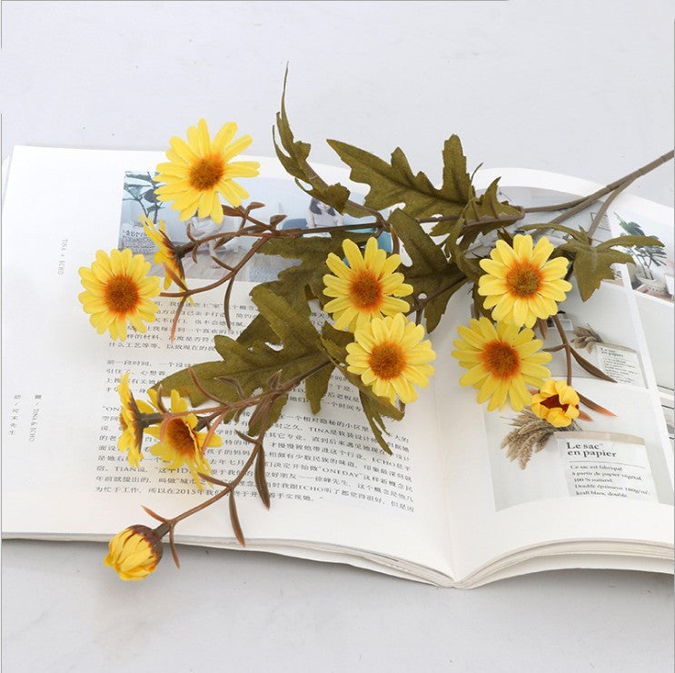 6 Bündel 56cm Herbst- und Winterfarben Gänseblümchen Kunstblumen Künstliche Marguerite Blumen wie Echt