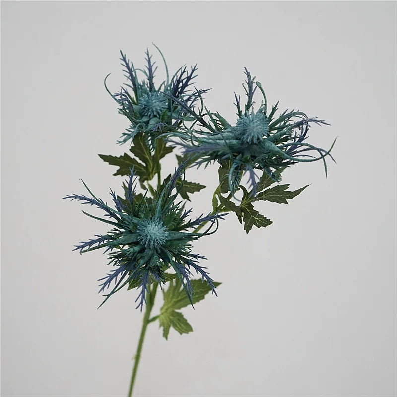 66 cm künstliche Eryngium-Blüten Rustikale Dekoration für Wohnzimmer & Garten