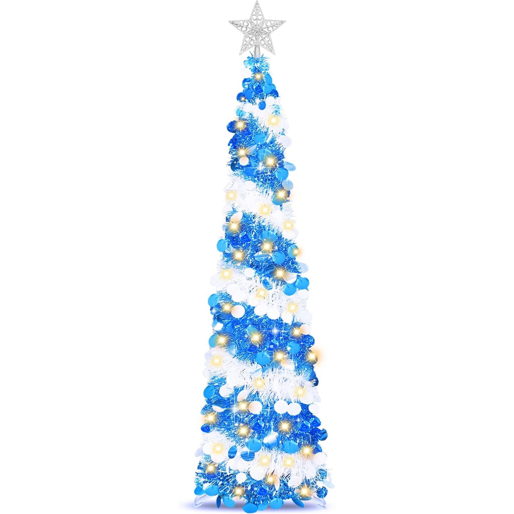 künstlicher weihnachtsbaum 1 50 m 1,5 m Glitzer-Weihnachtsbaum – Zusammenklappbarer Pop-up Künstlicher T –  kunstblumenshop