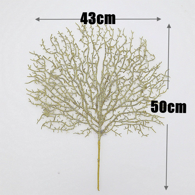 50 cm Goldene geformte Geweihzweige & Manzanita-Zweige für Festivalsdekoration