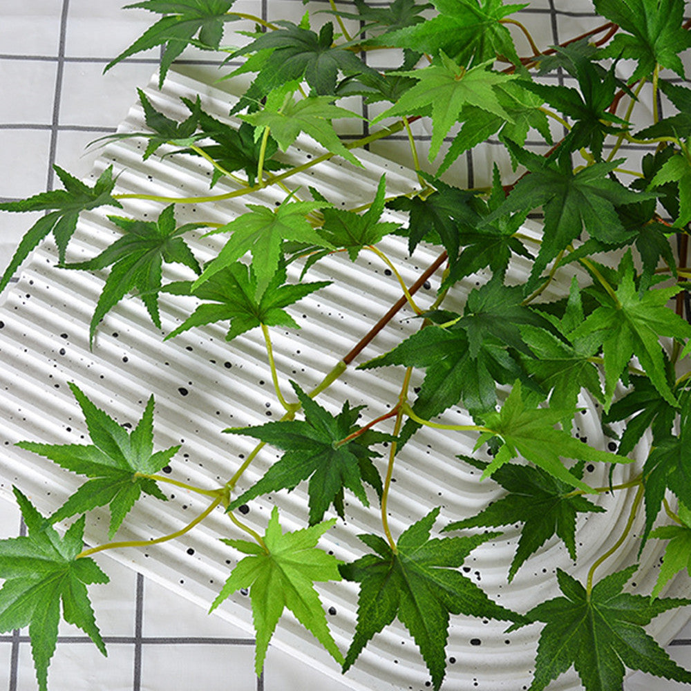 68 cm Künstliche Rote Ahornblätter Zweige – Für Herbstdekoration & DIY Blumenarrangements