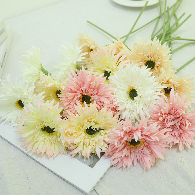 10 Stück 45 cm lange künstliche Gerbera-Blüten-Sträußchen – perfekt für Inneneinrichtung, Vase-Arrangements, Hochzeit, Party-Tischmitte und DIY-Blumen-Dekoration