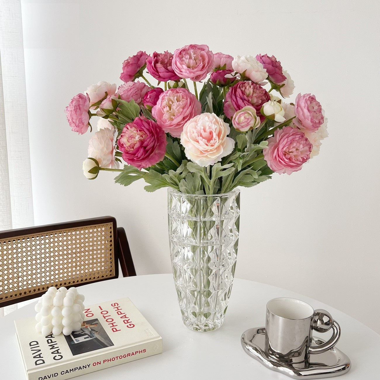 50cm künstliche Pfingstrose Realistische Kunstorchidee für Blumenarrangements, Home Decor, Bürodekoration, Hochzeitszentren, DIY-Projekte