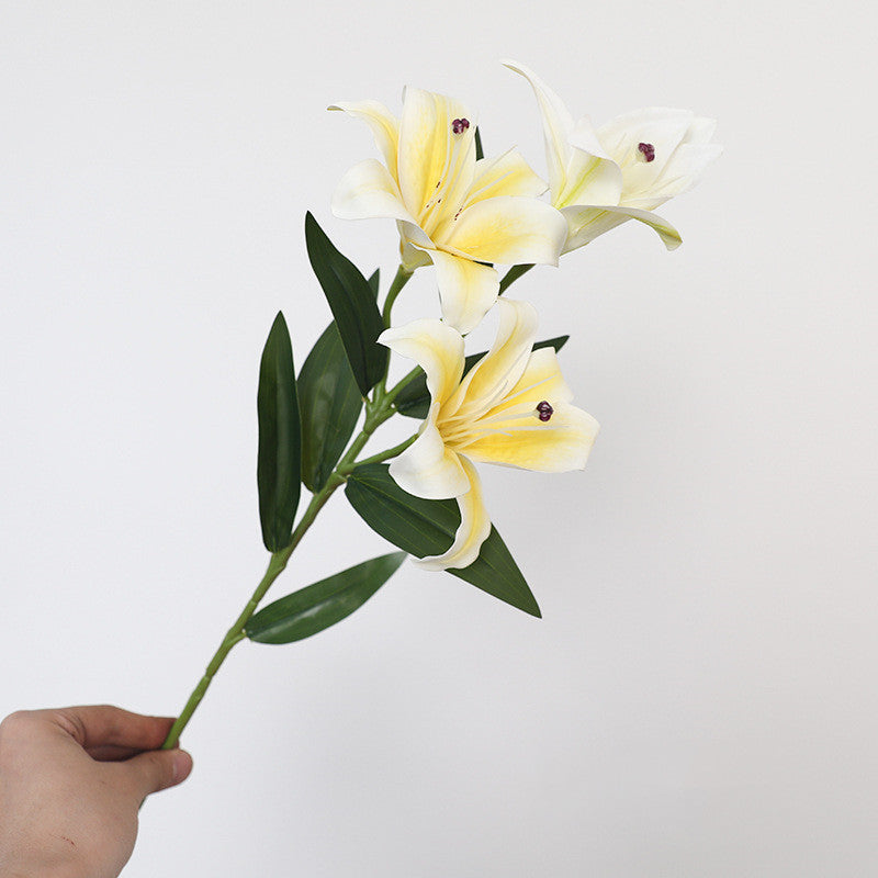 57 cm künstliche Tigerlilien mit echtem Touch – Blumenstrauß aus künstlichen Blumen, Tischzentren-Arrangements für Hochzeiten, zu Hause, Parties, Gärten und Büros als Dekoration