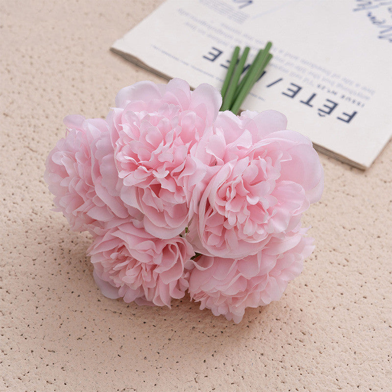 26cm Künstlicher Pfingstrosenstrauß für Hochzeiten, DIY-Hochzeitsdekoration