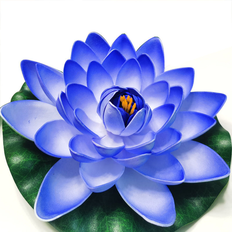 Großhandel 18cm Künstliche Seerosen Schwimmende TeichDekoratio Teichdekoration Kunstblumen