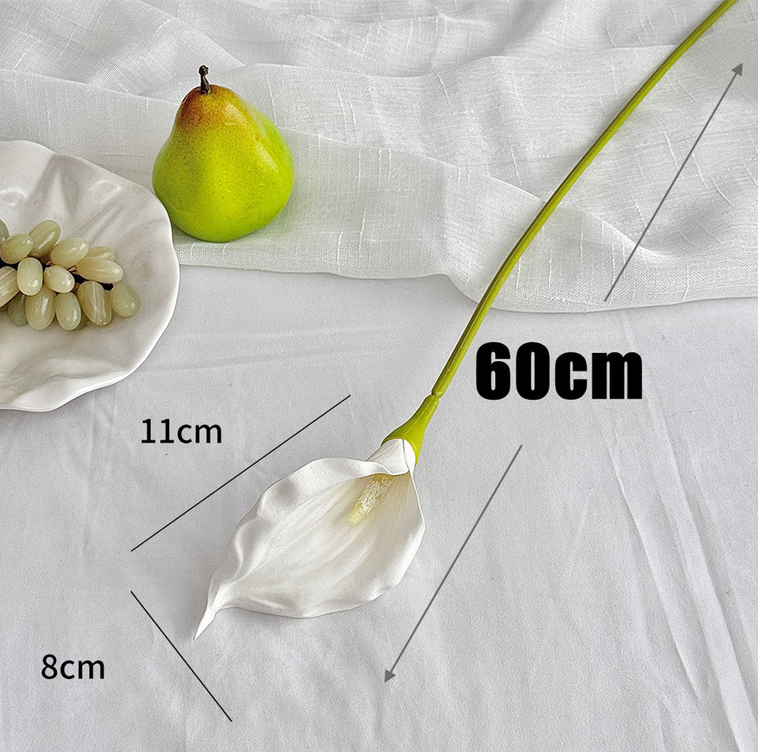 Weiße künstliche Calla-Lilien mit realistischem Griff - Perfect für Hausdekoration