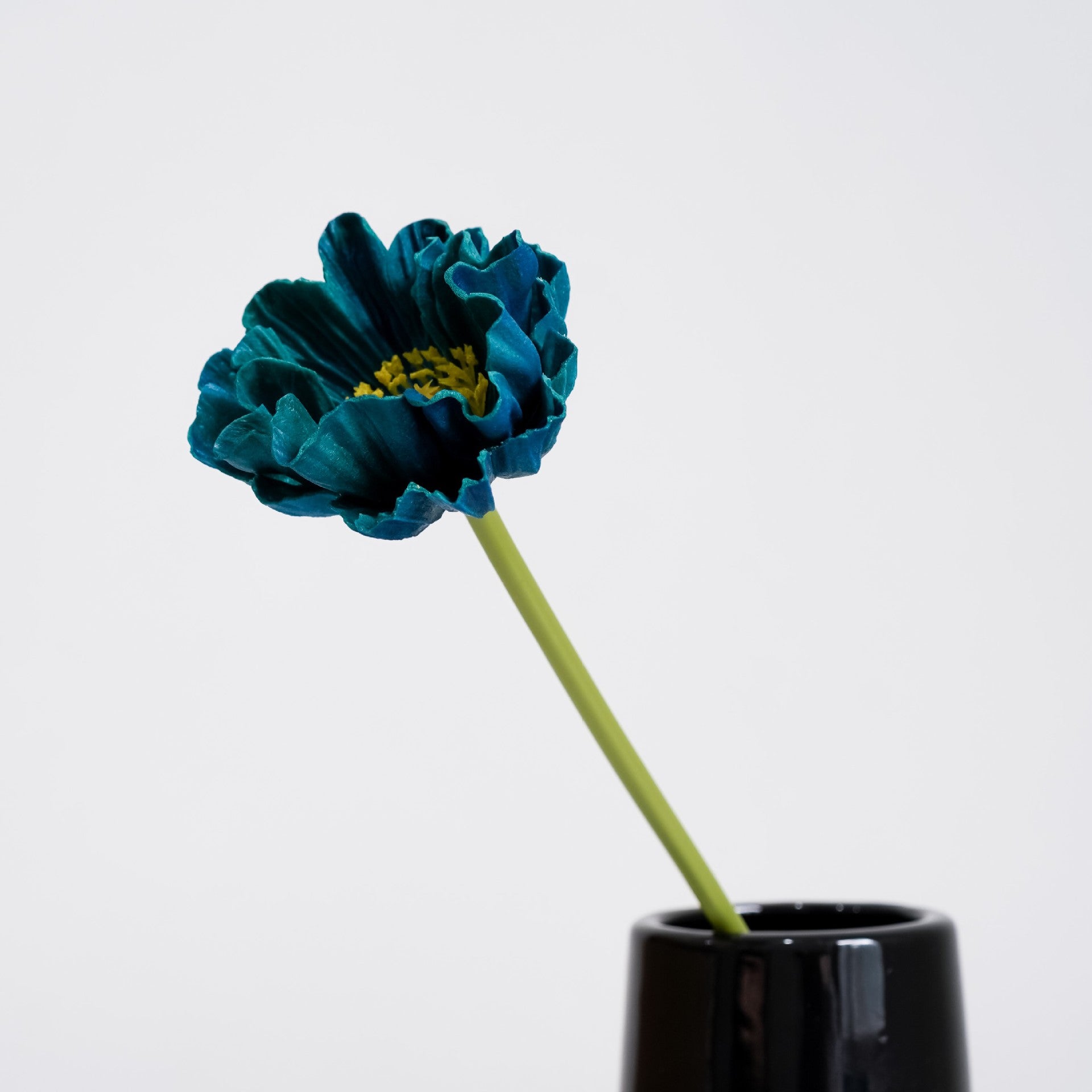 12 Stück 34 cm lange künstliche Mohnblumenstängel aus PU – mit echthaftem Touch