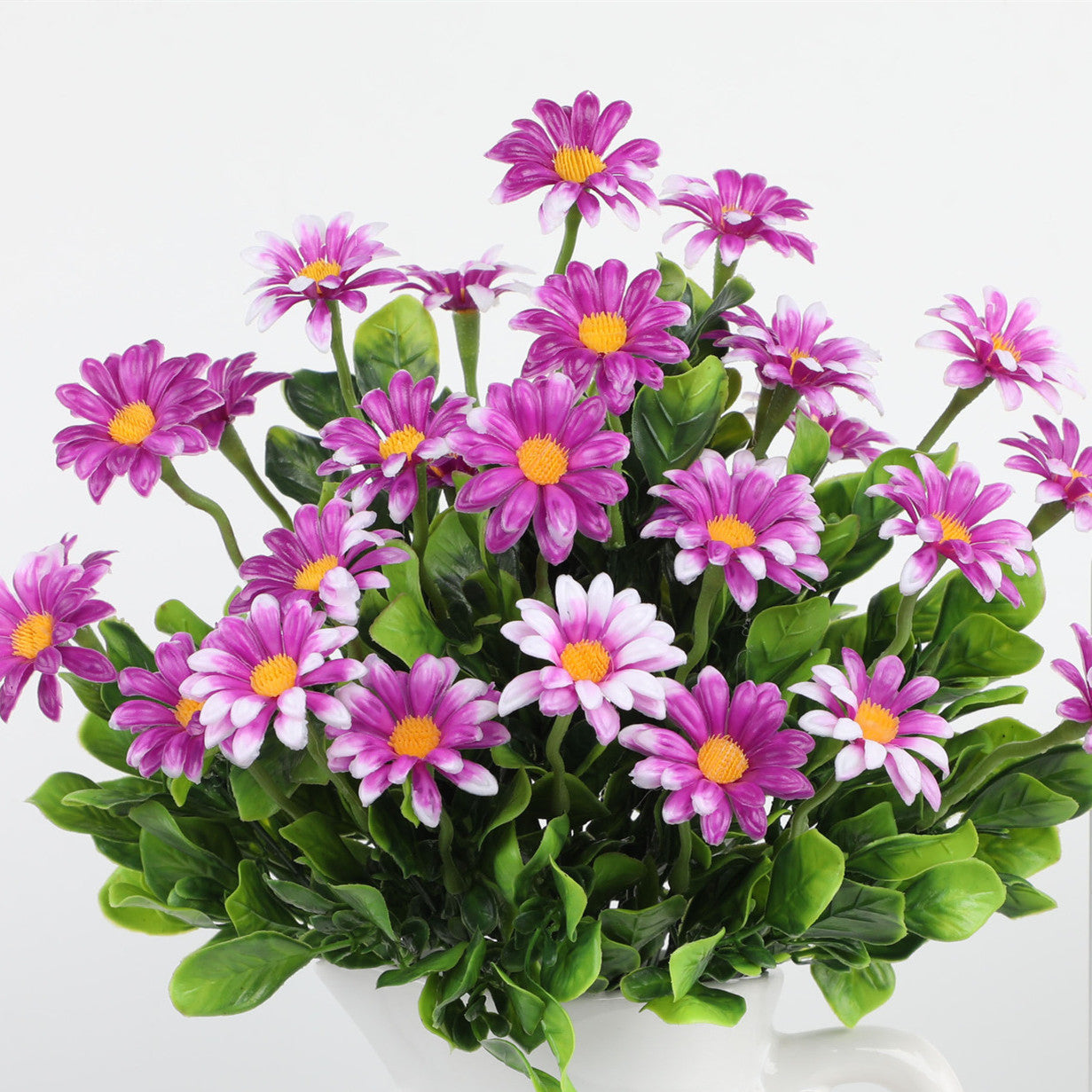 8 Bunde UV-beständige künstliche Chrysanthemen – Kunstblumen für Außen- und Innendekoration