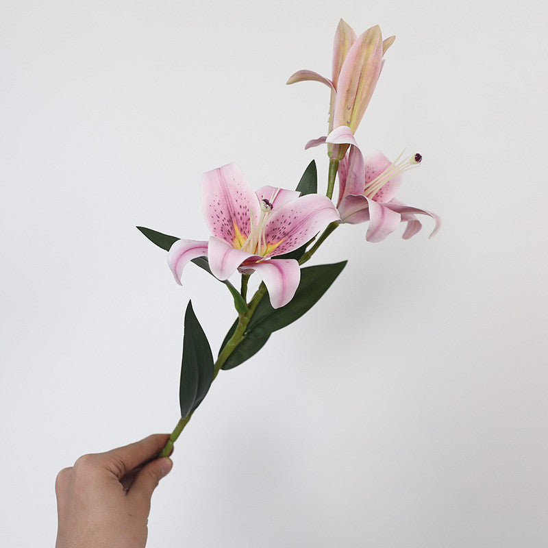 57 cm künstliche Tigerlilien mit echtem Touch – Blumenstrauß aus künstlichen Blumen, Tischzentren-Arrangements für Hochzeiten, zu Hause, Parties, Gärten und Büros als Dekoration