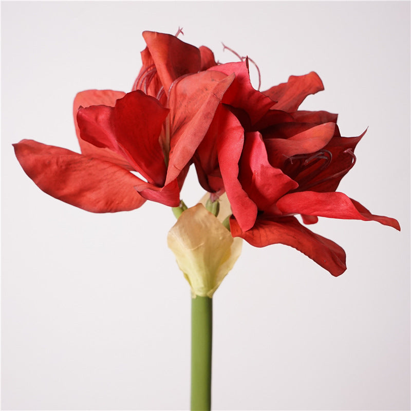 74 cm Weihnachts-Amaryllis mit Real Touch künstliche Christblume für festliche Dekoration