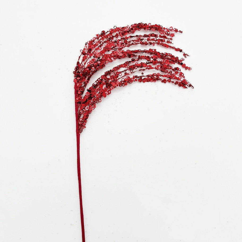 53 cm Glitzernde Weihnachtsbaum-Picks und -Sprays sowie Glitzer-Strasszweige