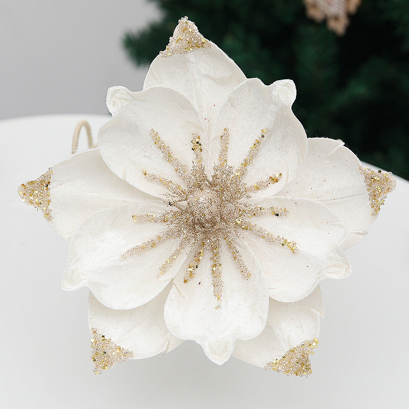24 cm Premium Weihnachts-Christrose-Köpfe – Aus Samt