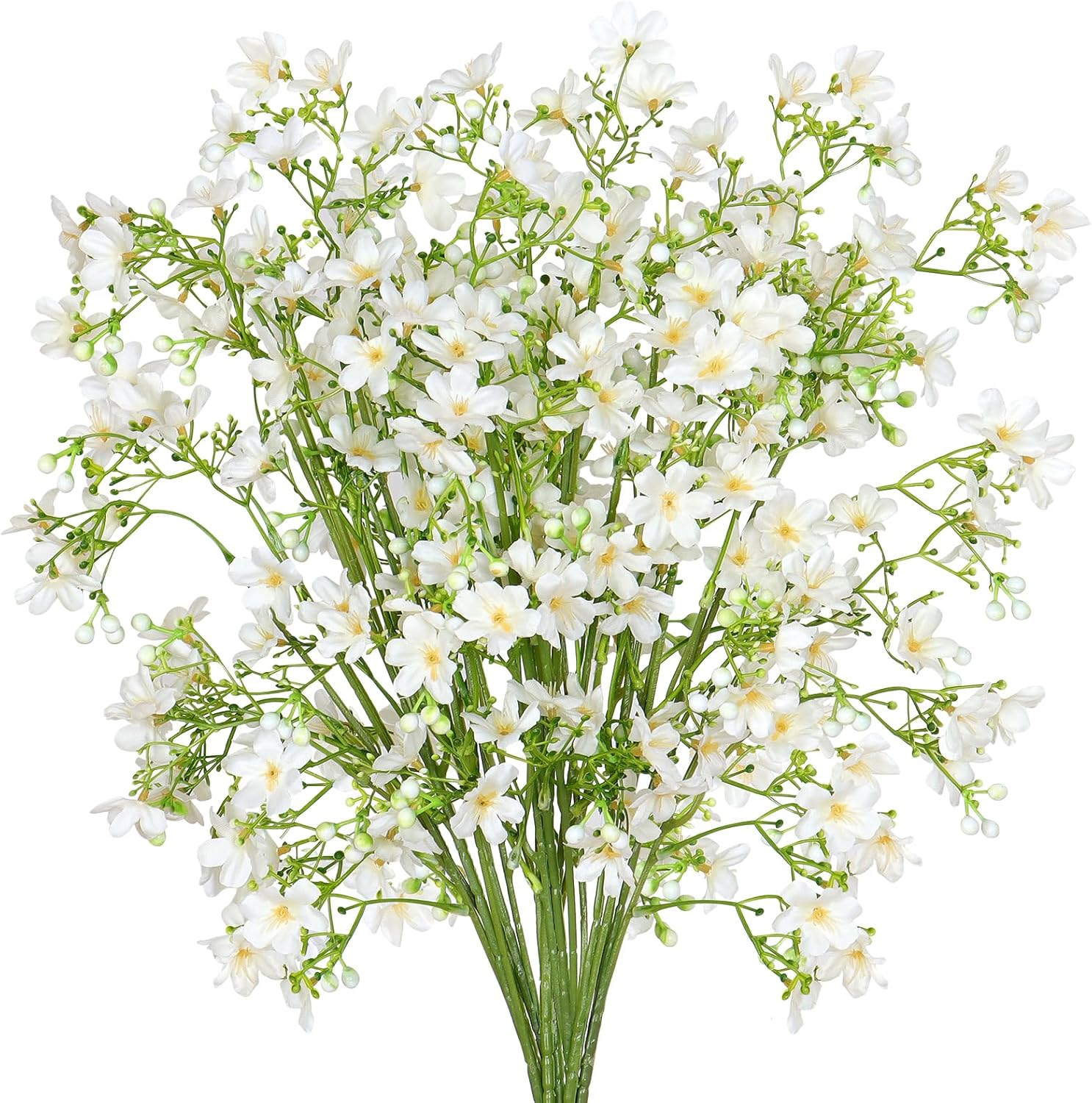 67CM 8 Bündel Lebensecht Langlebig Pflegeleicht Daphne Künstliche Blumen Seidenblumen Kunstblumen für Balkon, Garten und Outdoor-Deko