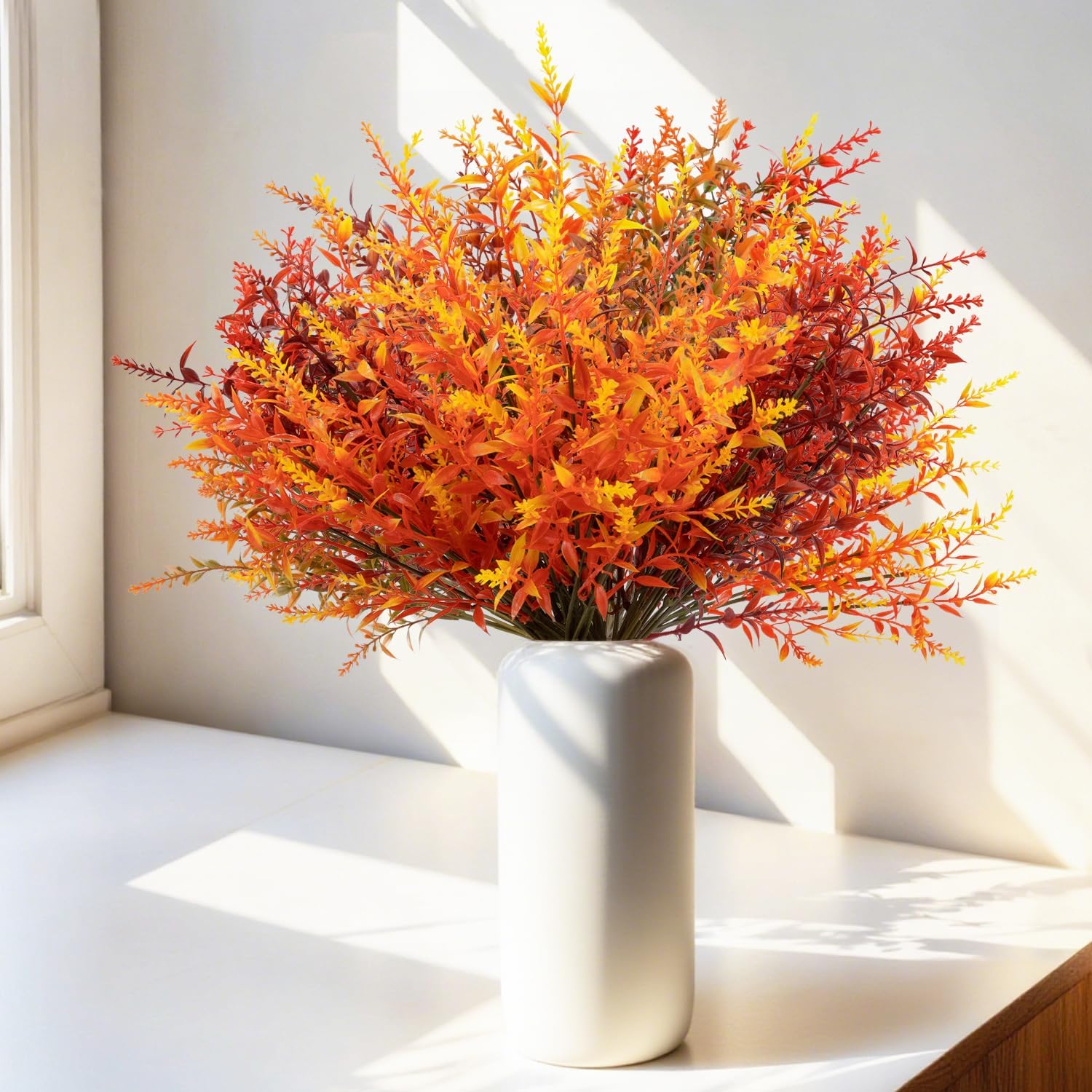 10 Bündel Herbstdeko Herbst Dekoration Kunstblumen Herbst Künstlich - Kunstblumen Autumn Deko Innen Outdoor, Herbstblumen Deko Herbstzweige Fall Decor Balkon Blumen für Drinnen Draußen Garten