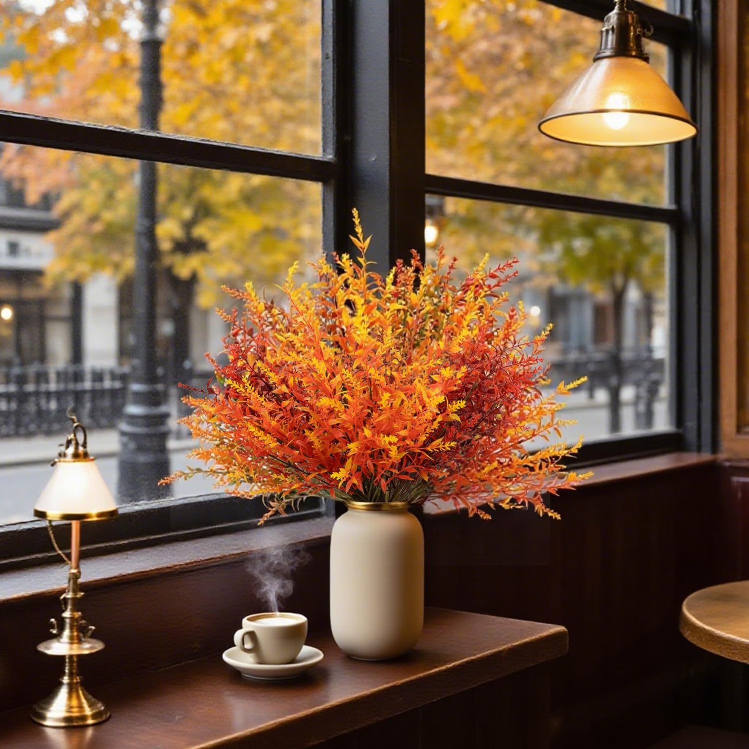 10 Bündel Herbstdeko Herbst Dekoration Kunstblumen Herbst Künstlich - Kunstblumen Autumn Deko Innen Outdoor, Herbstblumen Deko Herbstzweige Fall Decor Balkon Blumen für Drinnen Draußen Garten