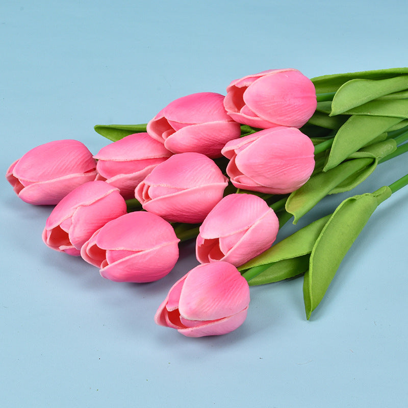 Großhandel: 10 Stück 34 cm kunstliche Tulpenstäbe, Blüten-Bouquet für Hochzeitsdekorationen