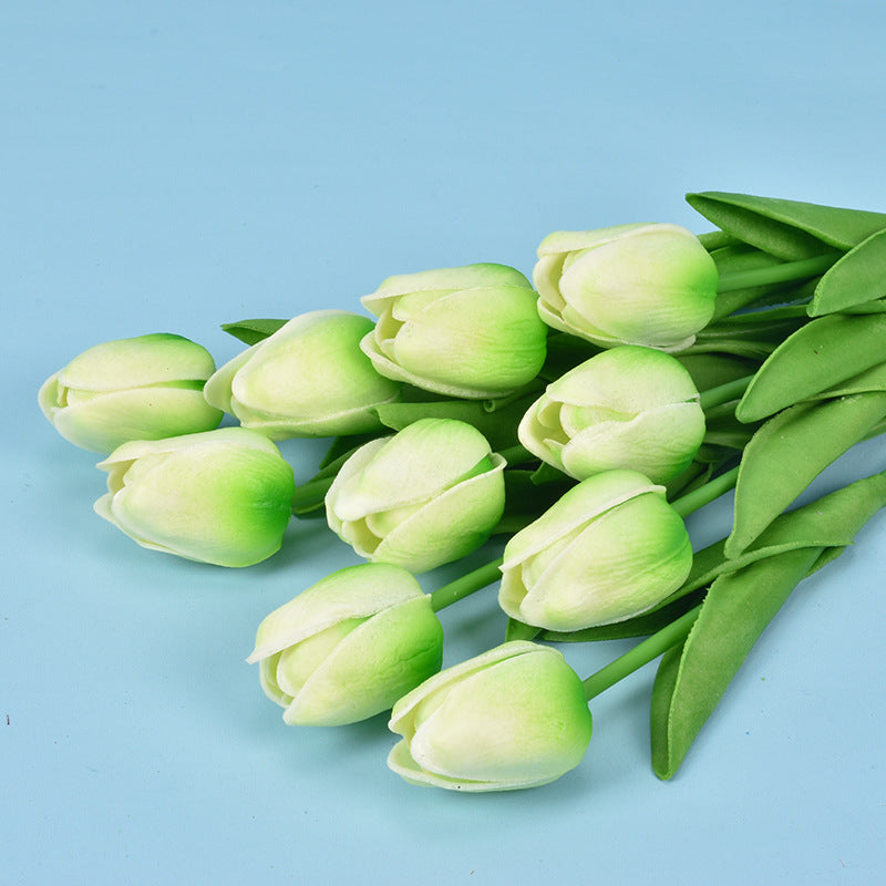 Großhandel: 10 Stück 34 cm kunstliche Tulpenstäbe, Blüten-Bouquet für Hochzeitsdekorationen