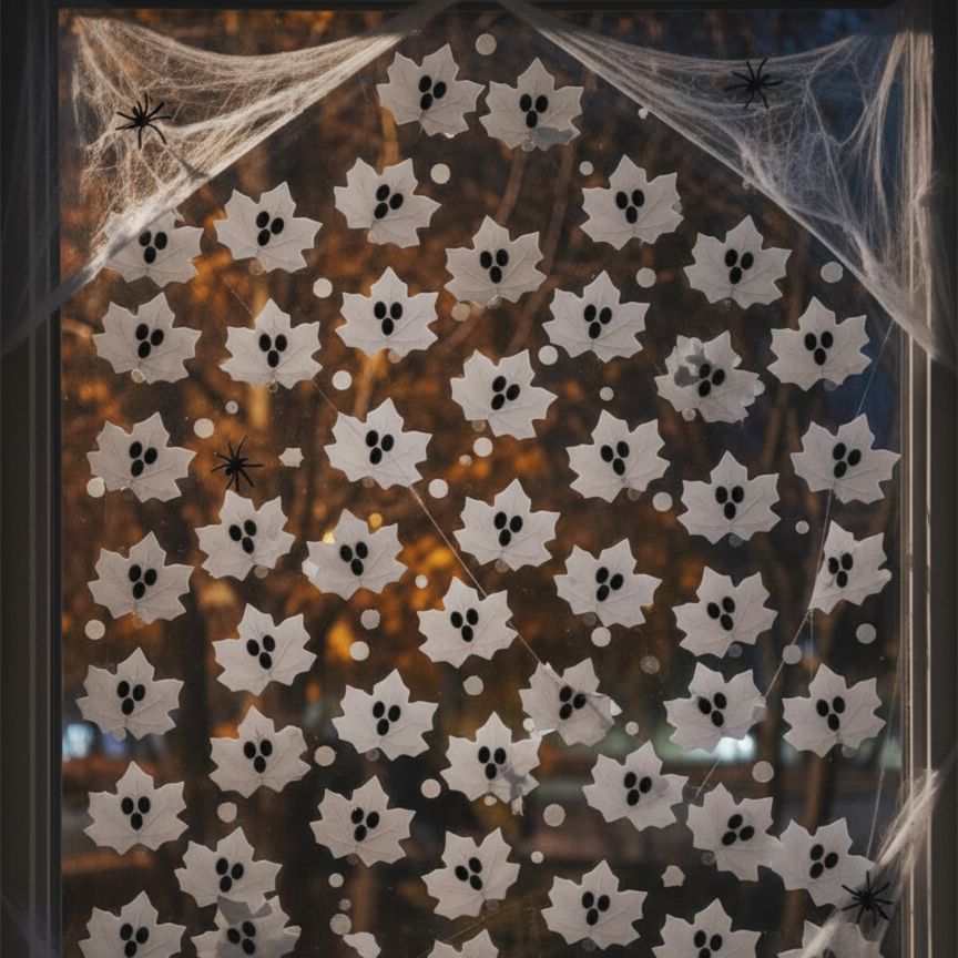 10 Stück Halloween-Schaurige Ahornblätter-Dekoration