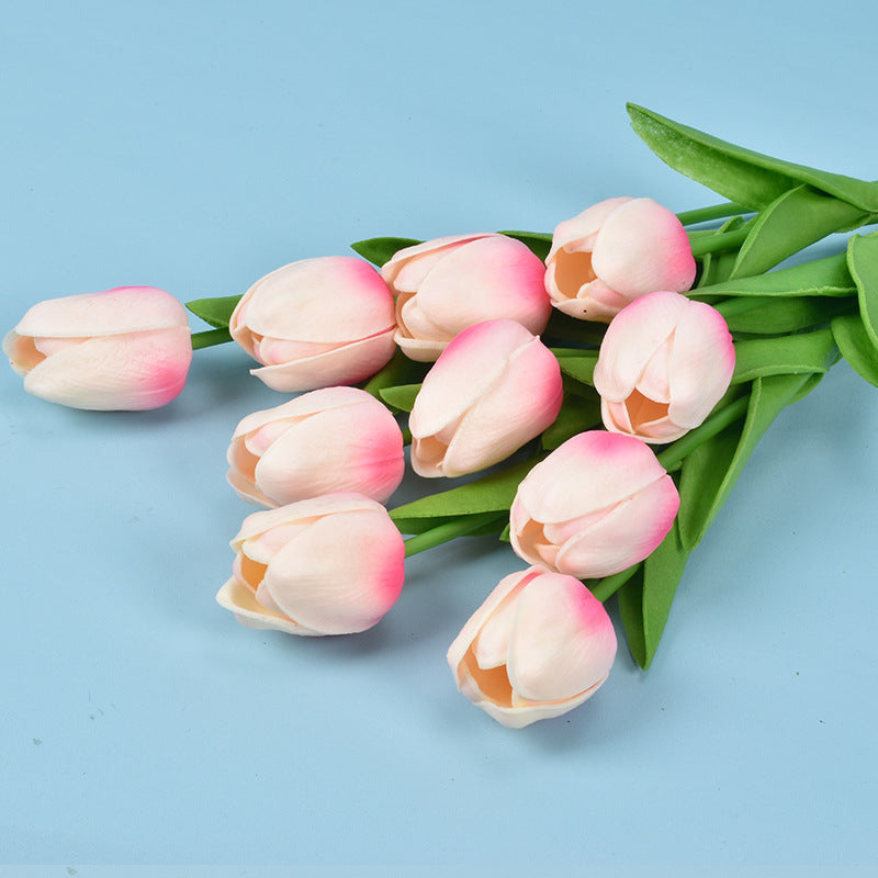 Großhandel: 10 Stück 34 cm kunstliche Tulpenstäbe, Blüten-Bouquet für Hochzeitsdekorationen