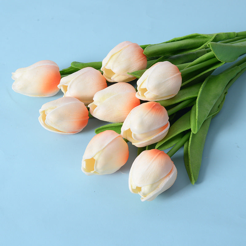 Großhandel: 10 Stück 34 cm kunstliche Tulpenstäbe, Blüten-Bouquet für Hochzeitsdekorationen