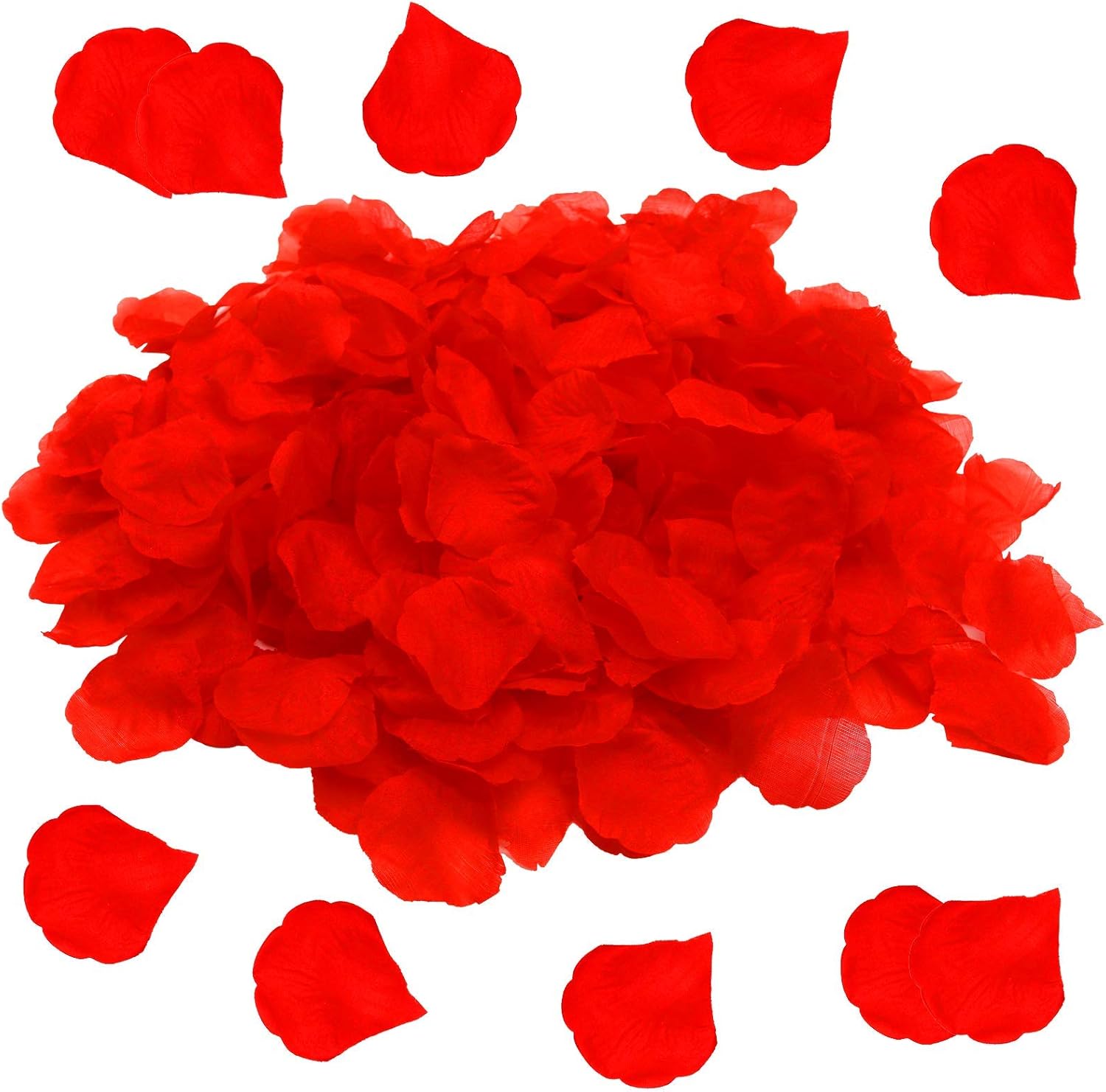 1200 stück Künstliche Rosenblätter, Deko Rosenblätter Rot, Rosenblätter Künstlich - Hochzeit, Valentinstag, Den Tischaufsatz, Geburtstag, Romantische Atmosphäre
